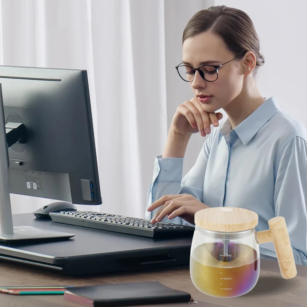 Coffee routine Self Stirring Mixing Mug