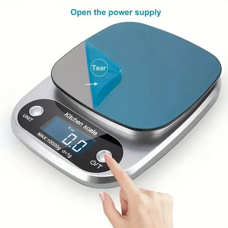 digital kitchen baking with scale