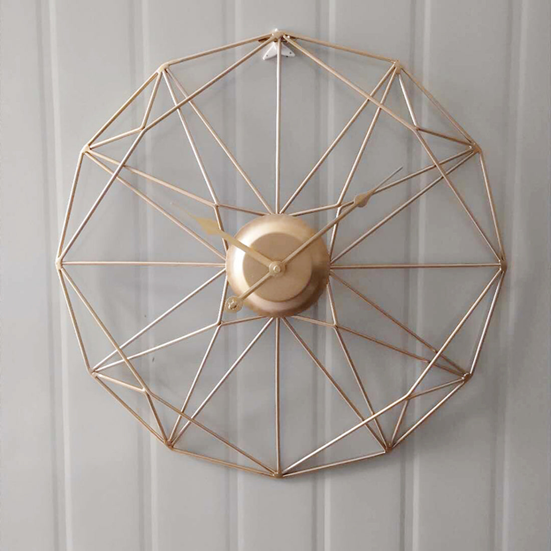 Modern Geometric Metal Wall Clock