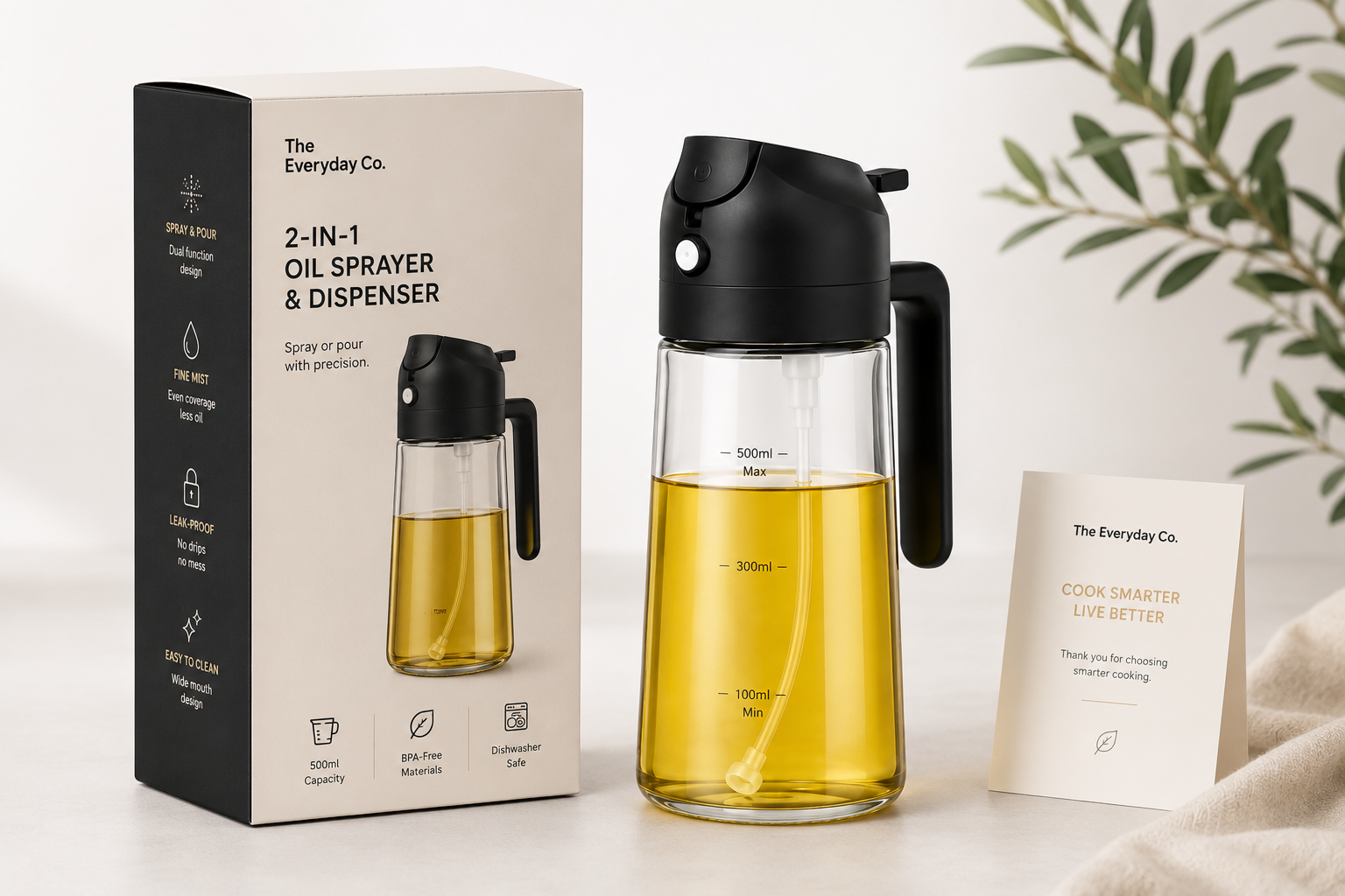 2-in-1 Oil Sprayer & Dispenser