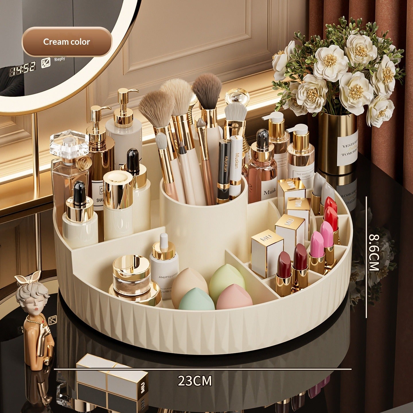 Rotating Desktop Cosmetic Organiser