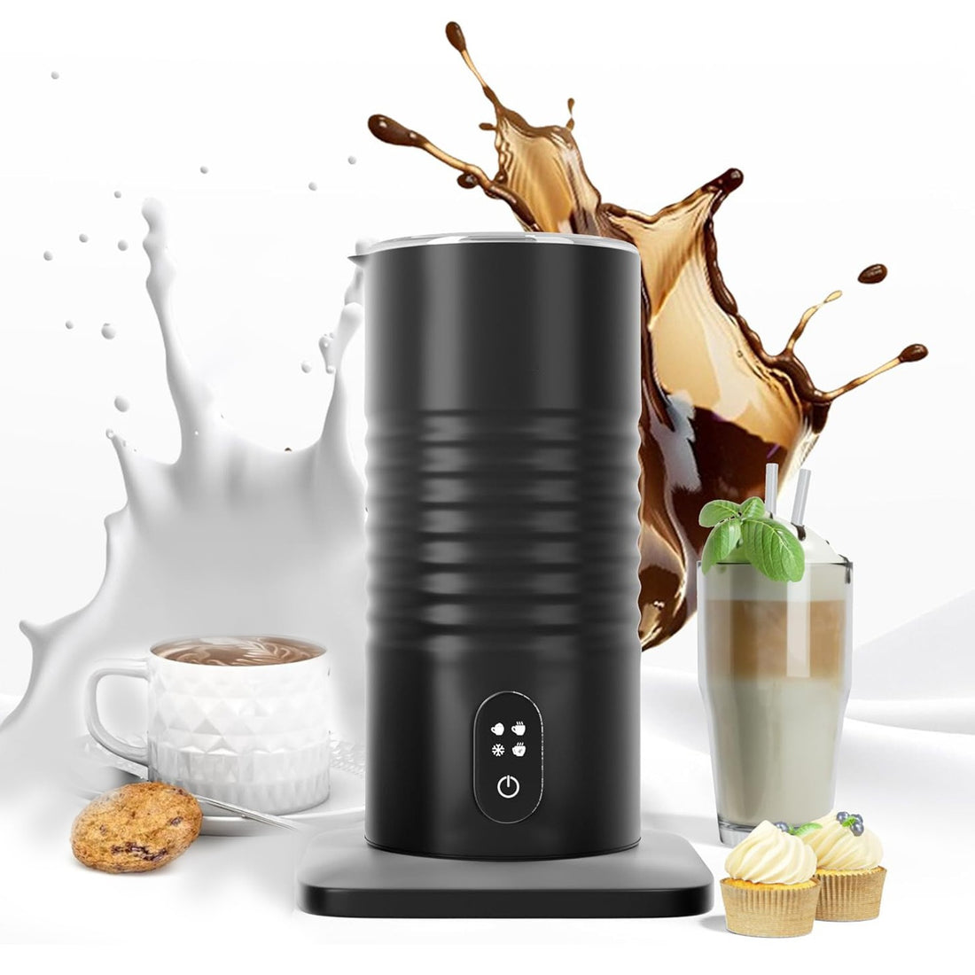 Automatic Milk Frother With Hot And Cold Milk Foam stainless steel unit