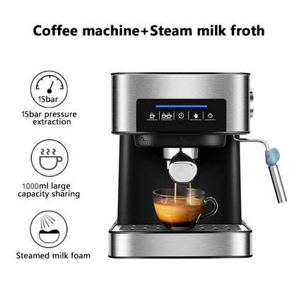 All-in-one Espresso Machine with steam milk frother wand