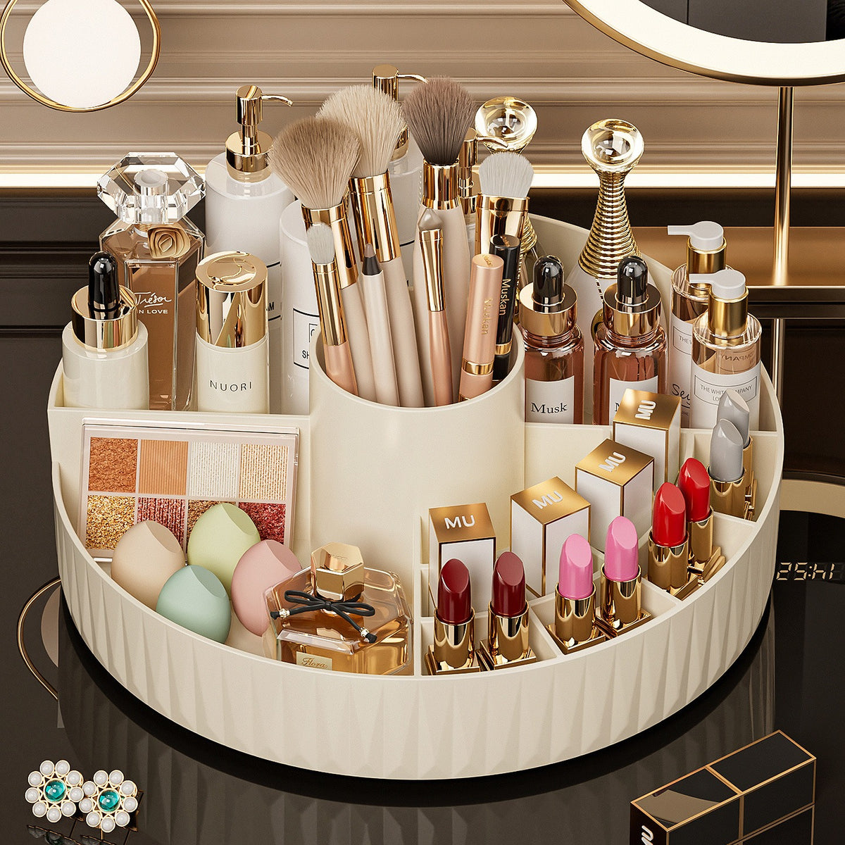 Rotating Desktop Cosmetic Organiser