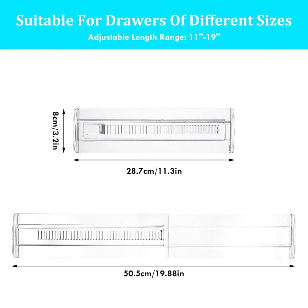 Flex expandable drawer organizers
