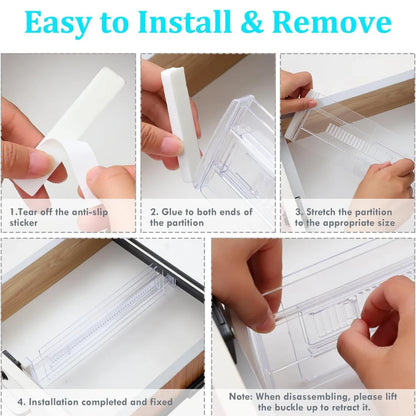 Flex expandable drawer organizers