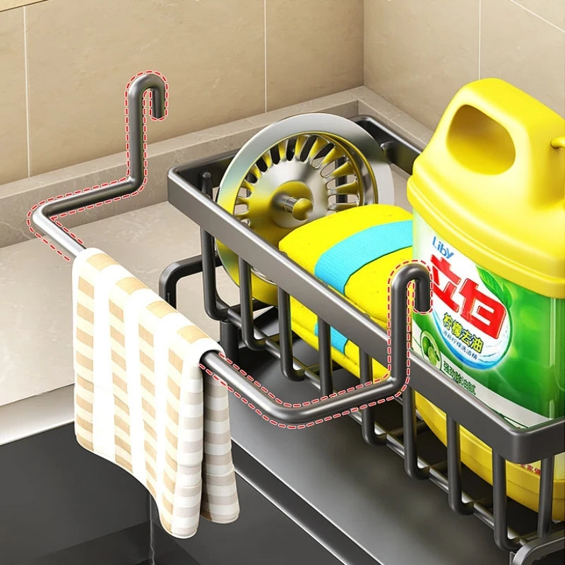 stainless steel kitchen sink organizer