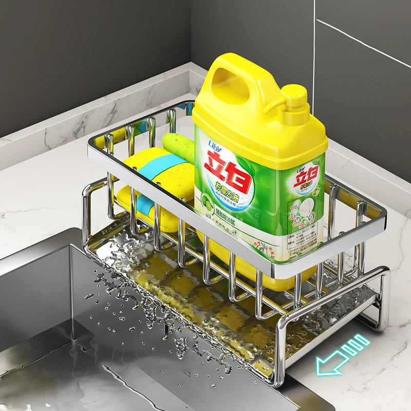 stainless steel kitchen sink organizer