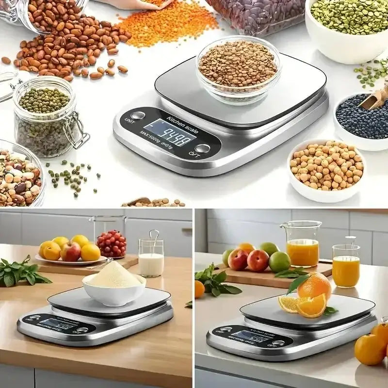 digital kitchen baking with scale