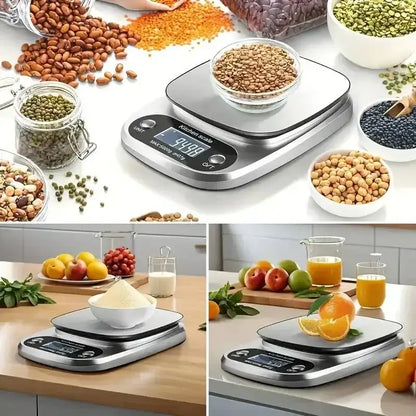 digital kitchen baking with scale