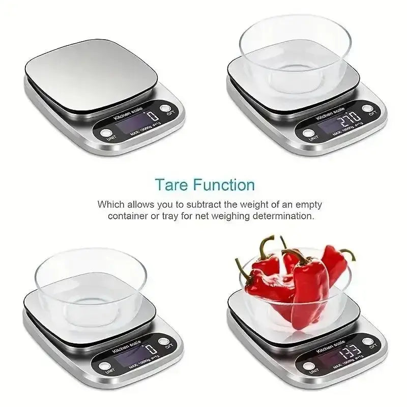 digital kitchen baking with scale
