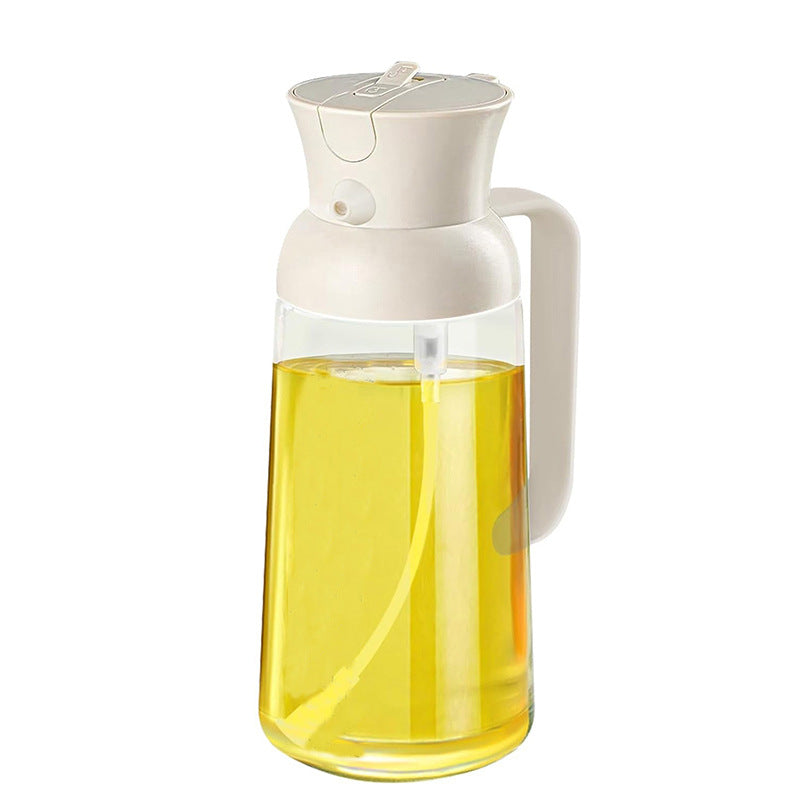 Dual-use Oil Dispenser and Sprayer - Glass Pour &amp; Spray Bottle