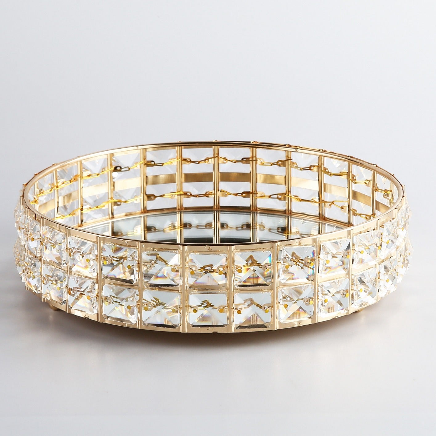 Crystal Round Cosmetic Tray Crystal Roun