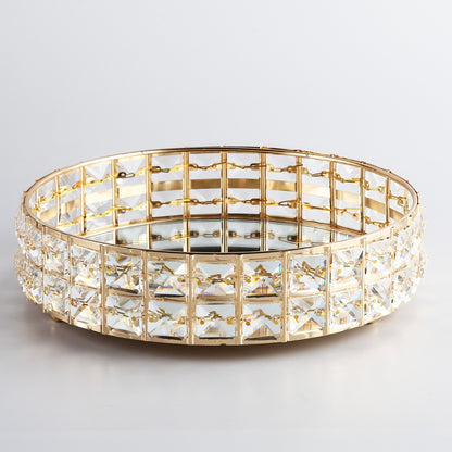 Crystal Round Cosmetic Tray Crystal Roun