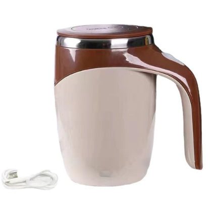 electric coffee cooler stirrer to cool doewn with stylish design in silver white and brown colors.