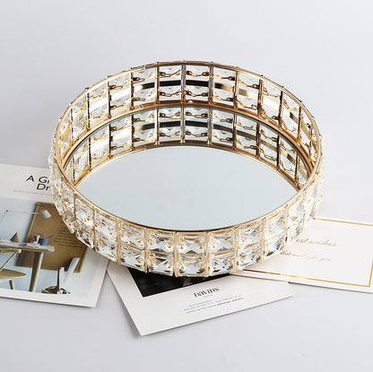 Crystal Round Cosmetic Tray Crystal Roun