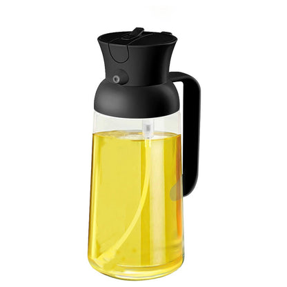 Dual-use Oil Dispenser and Sprayer - Glass Pour &amp; Spray Bottle