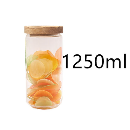 Glass Kitchen Storage Jar with Bamboo Lid
