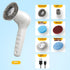 Multifunctional electric cleaning brush showcasing various brush heads and accessories for versatile cleaning.