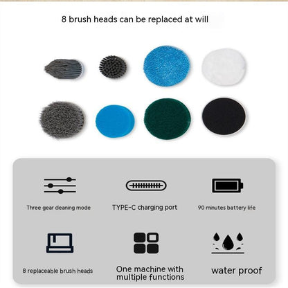 8 in 1 multifunctional electric cleaning brush