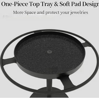 Modern Metal Jewelry Stand with Storage Tray