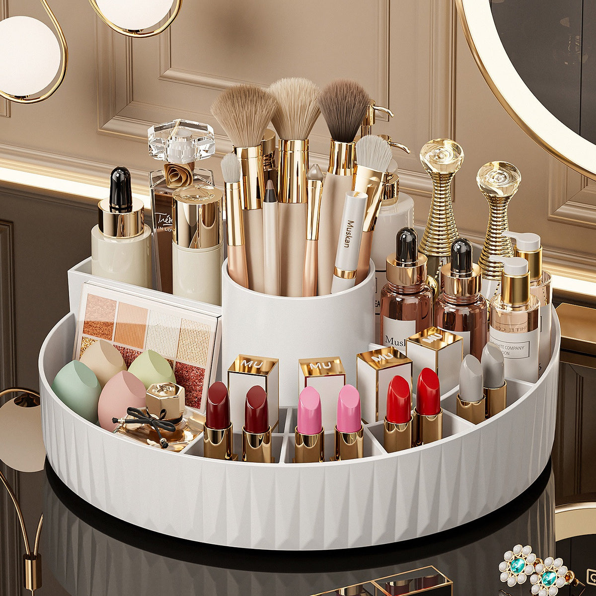 Rotating Desktop Cosmetic Organiser