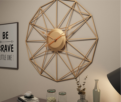 Modern Geometric Metal Wall Clock