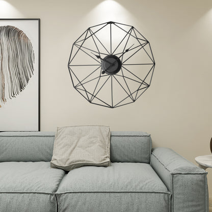 Modern Geometric Metal Wall Clock