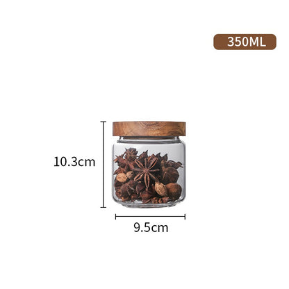 Glass Kitchen Storage Jar with Bamboo Lid