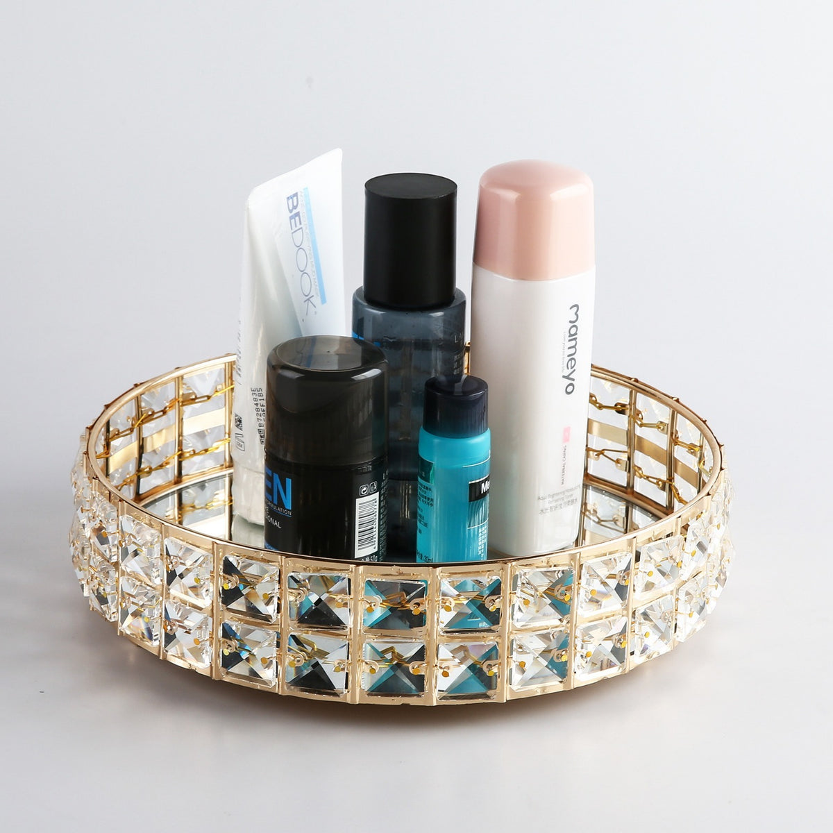 Crystal Round Cosmetic Tray Crystal Roun