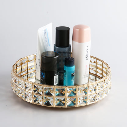 Crystal Round Cosmetic Tray Crystal Roun