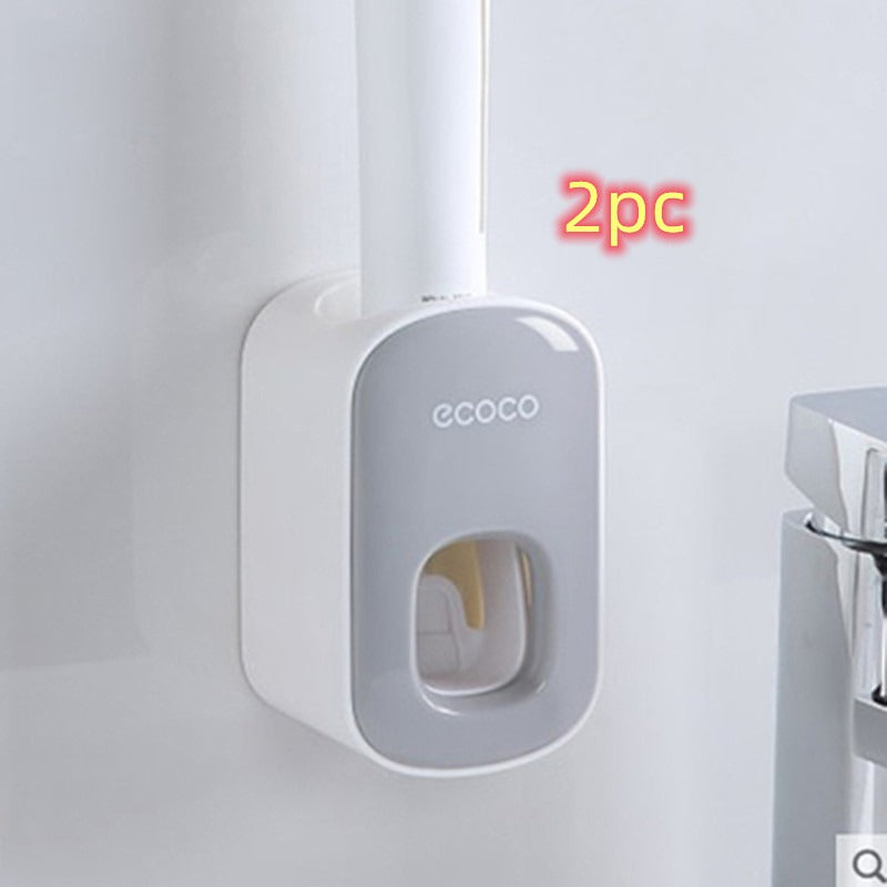 Wall-Mounted Toothpaste Dispenser Set