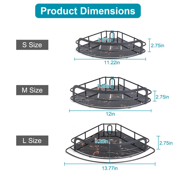 corner shower caddy tension pole
