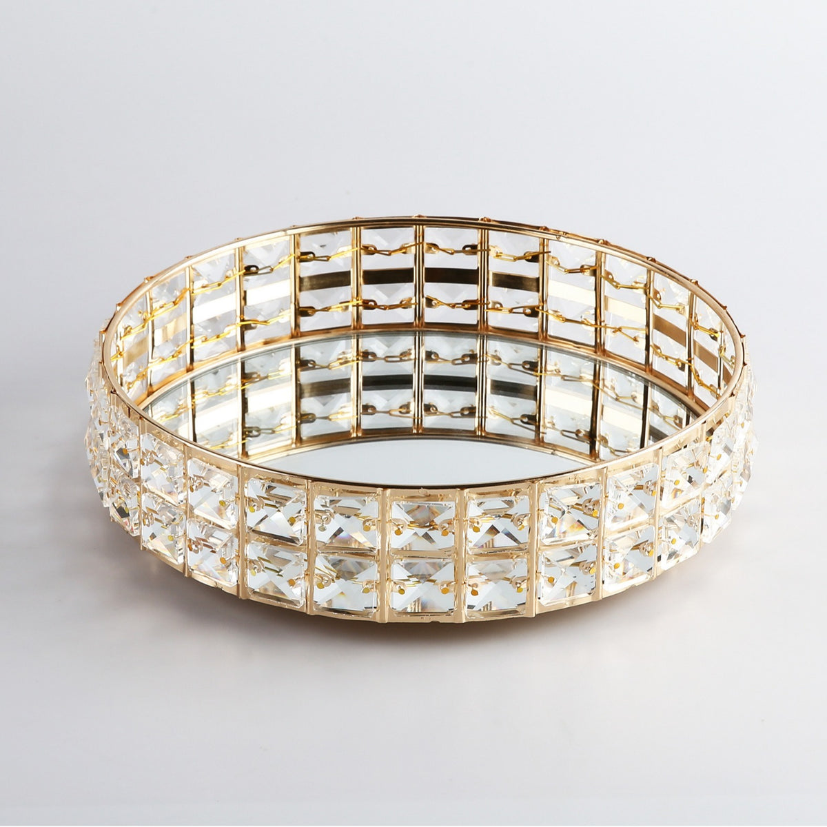 Crystal Round Cosmetic Tray Crystal Roun