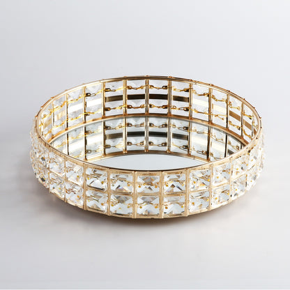 Crystal Round Cosmetic Tray Crystal Roun