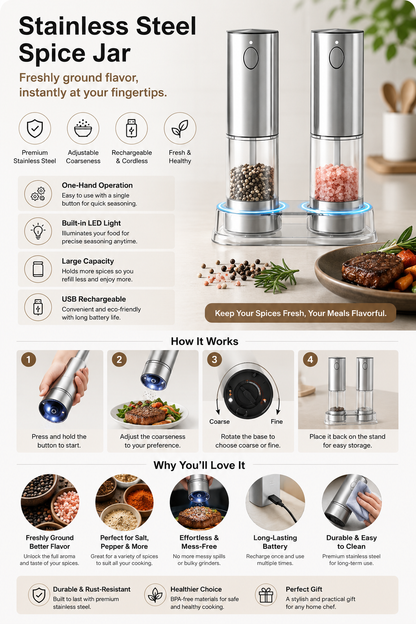 Rechargeable Electric Salt &amp; Pepper