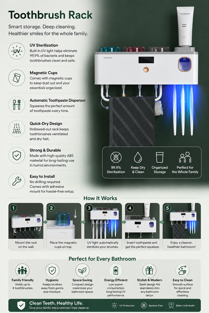 UV Toothbrush Holder &amp; Sanitizer