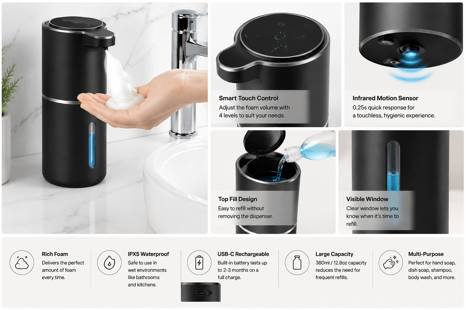 Automatic Foaming Soap Dispenser