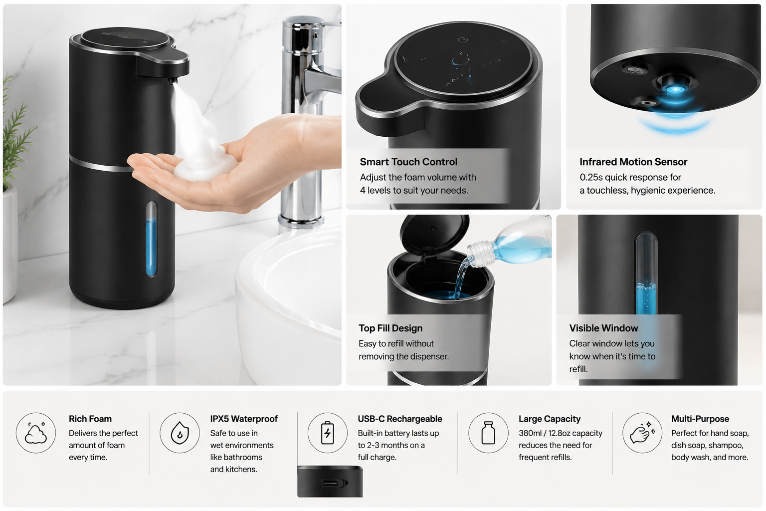 Automatic Foaming Soap Dispenser