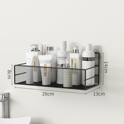 vNo-Drill Wall-Mounted Bathroom Shelf Organizer