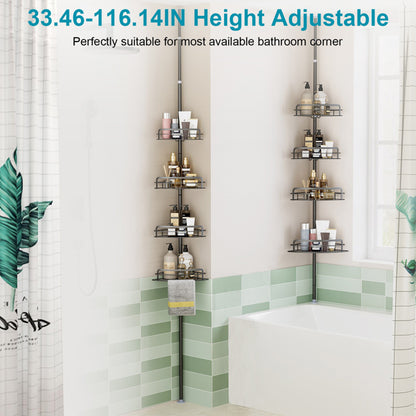 corner shower caddy tension pole