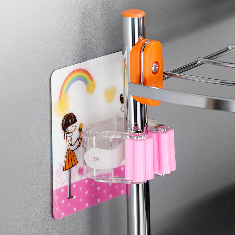 Mop Holder Bathroom Storage Rack