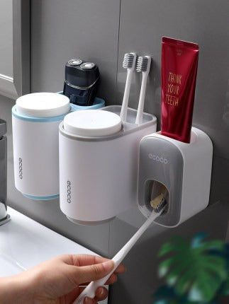 Wall-Mounted Toothpaste Dispenser Set