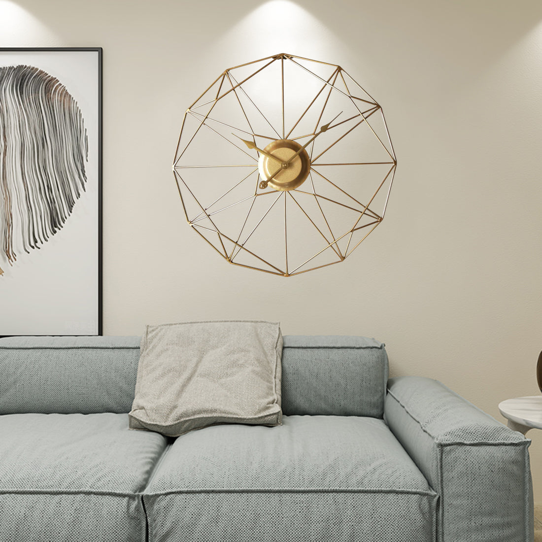 Modern Geometric Metal Wall Clock