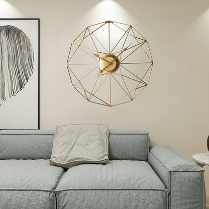 Modern Geometric Metal Wall Clock