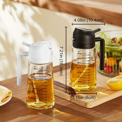 2-in-1 Glass Olive Oil Sprayer &amp; Dispenser