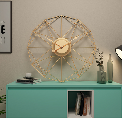 Modern Geometric Metal Wall Clock