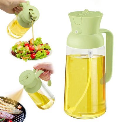 Dual-use Oil Dispenser and Sprayer - Glass Pour &amp; Spray Bottle