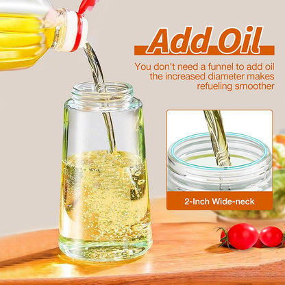 Dual-use Oil Dispenser and Sprayer - Glass Pour &amp; Spray Bottle