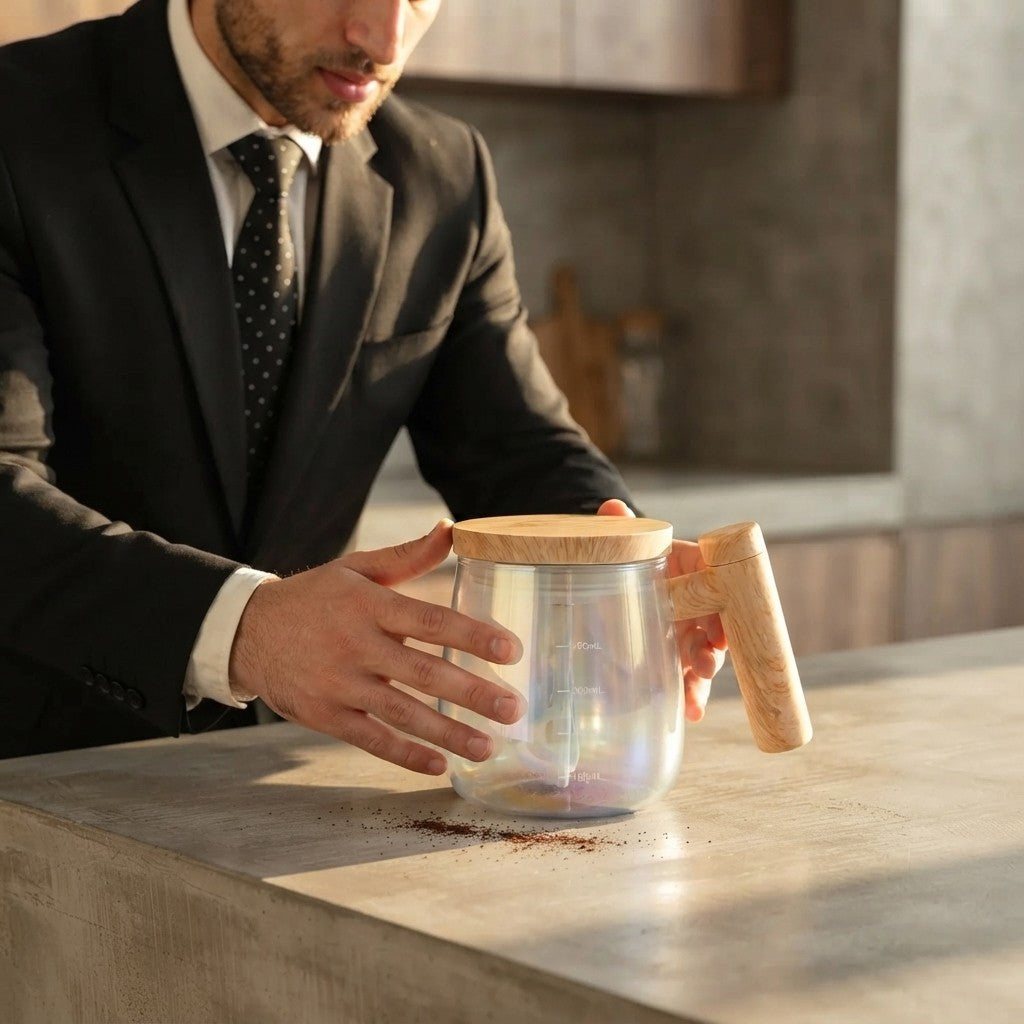Coffee routine Self Stirring Mixing Mug